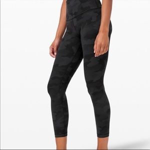 NWT Lululemon Align Pant 25” Camo Deep Coal Sz 6